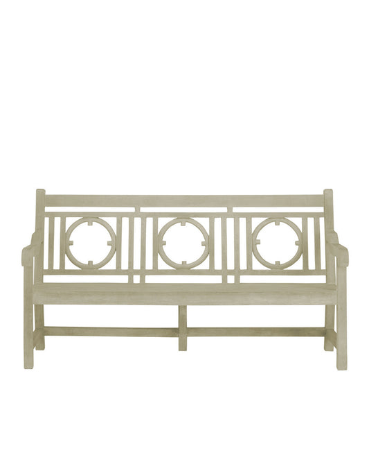Leagrave Bench, Brown Portland, Faux Bois, 74"W, Currey and Company 2722