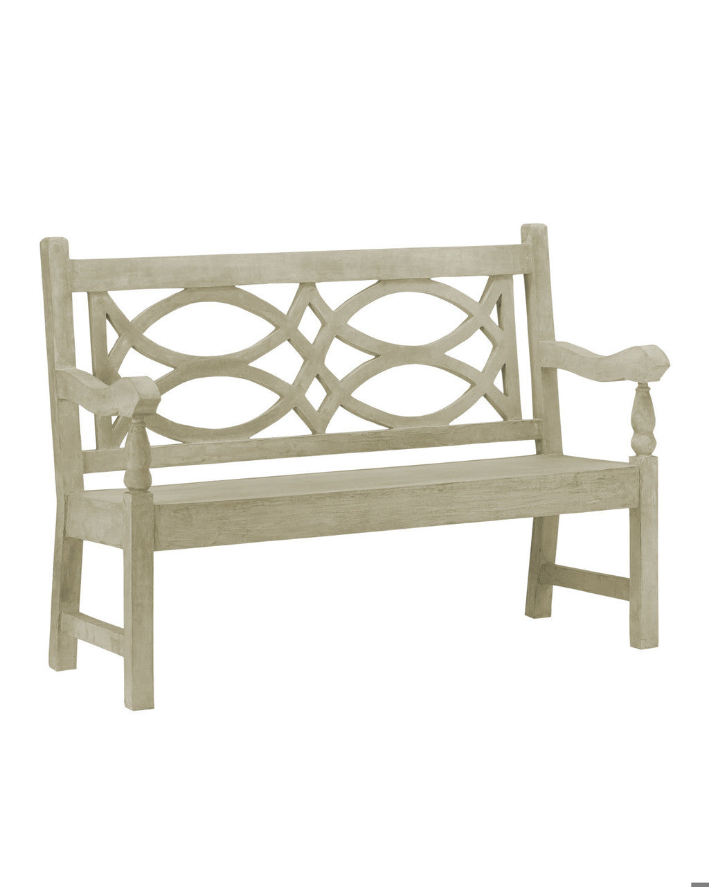 Hatfield Bench, Brown Portland, Faux Bois, 54"W, Currey and Company 2724