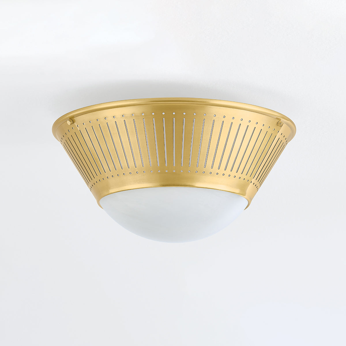 Hudson Valley Elsmere Flush Mount Aged Brass detail view 1