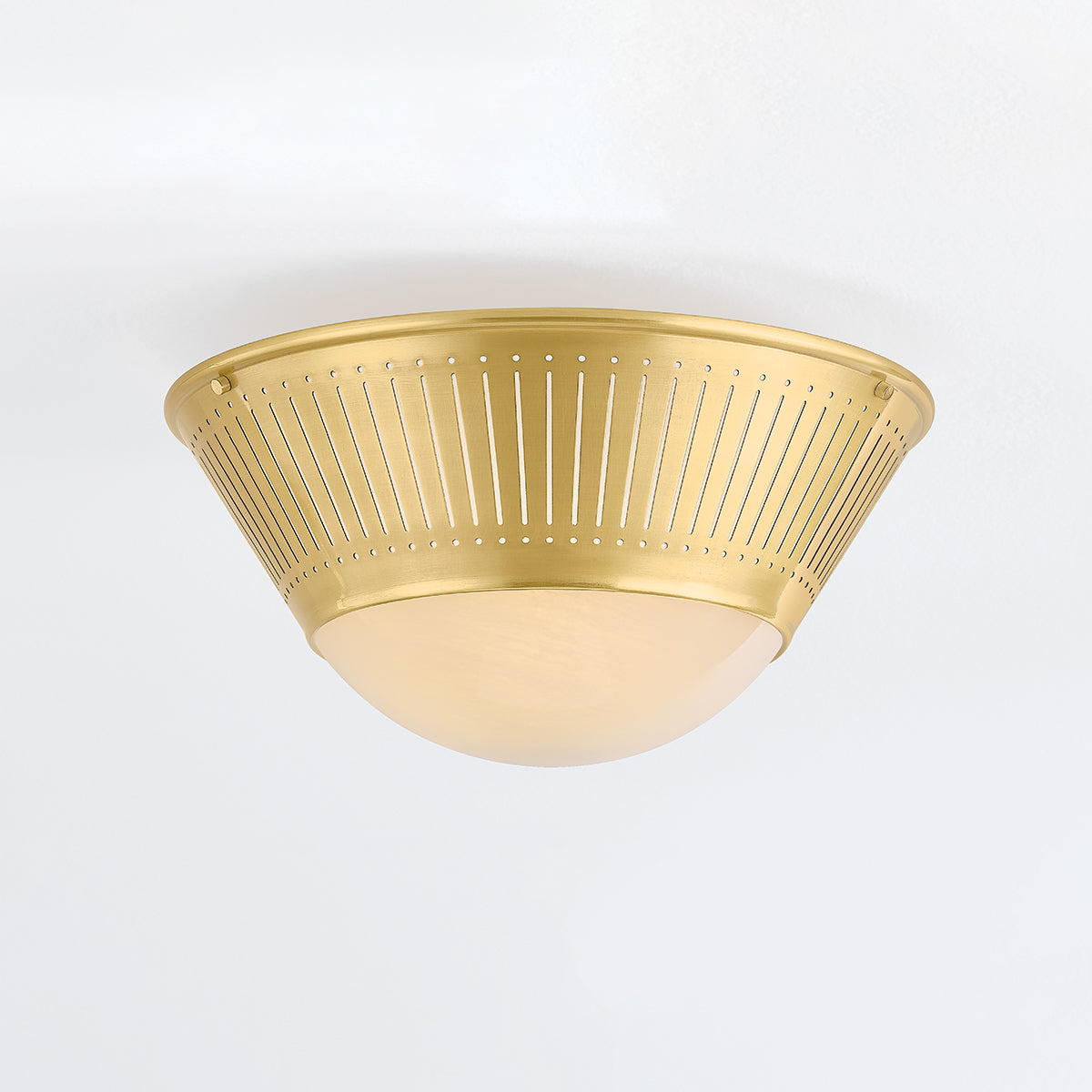 Hudson Valley Elsmere Flush Mount Aged Brass detail view 2