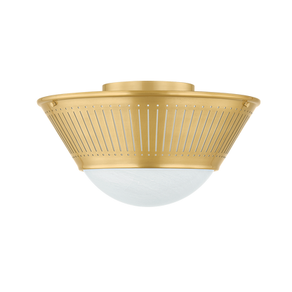 Hudson Valley Elsmere Flush Mount Aged Brass