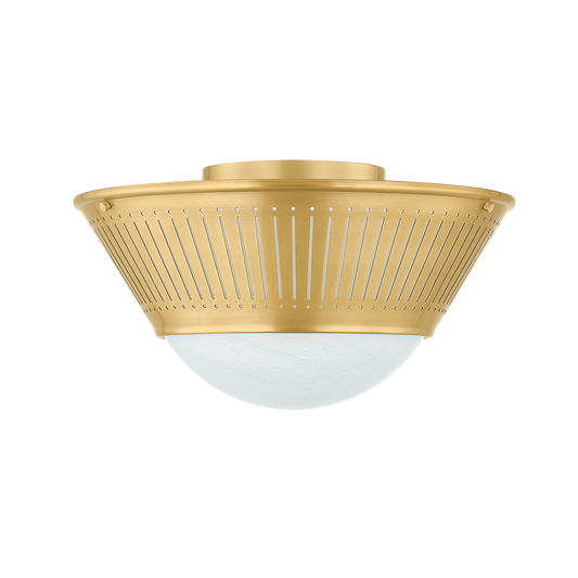 Hudson Valley Elsmere Flush Mount Aged Brass