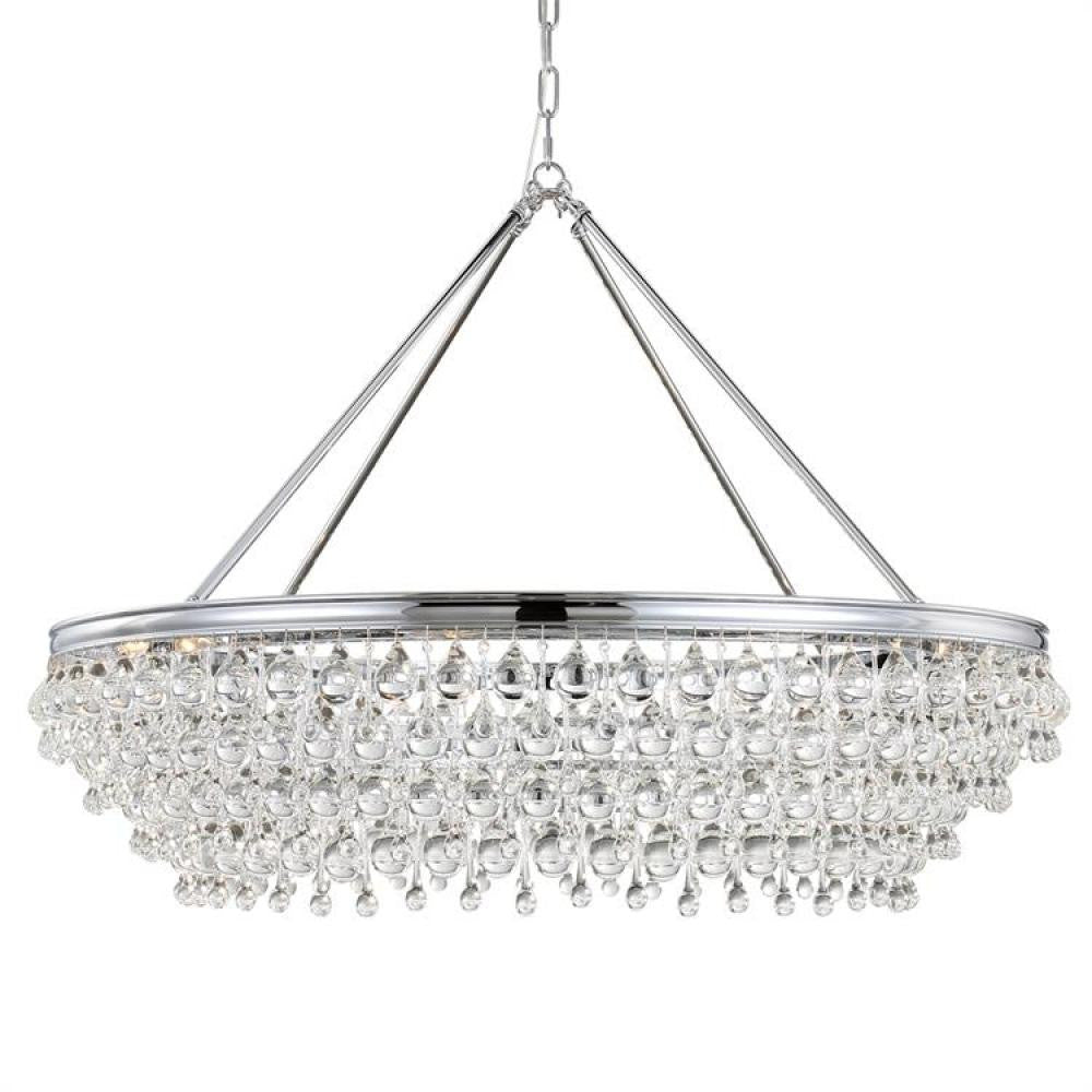 Crystorama Calypso 8 Light Chandelier Polished Chrome