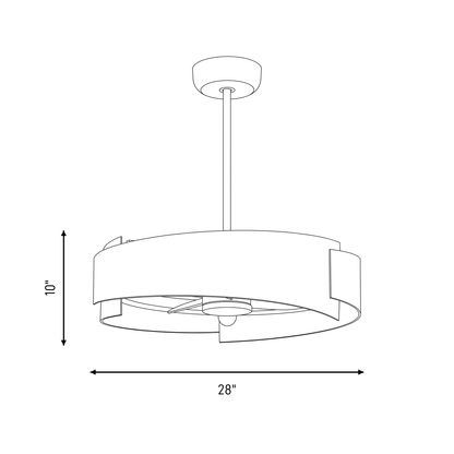 Amiena LED Fan D'Lier