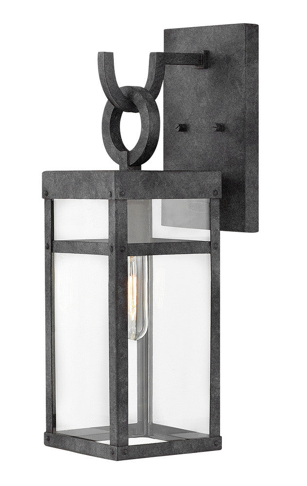 Hinkley Porter Outdoor Wall Lantern Aged Zinc