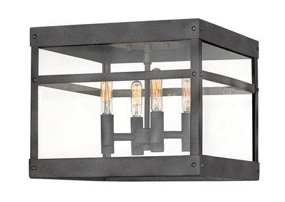 Hinkley Porter Outdoor Flush Mount Aged Zinc