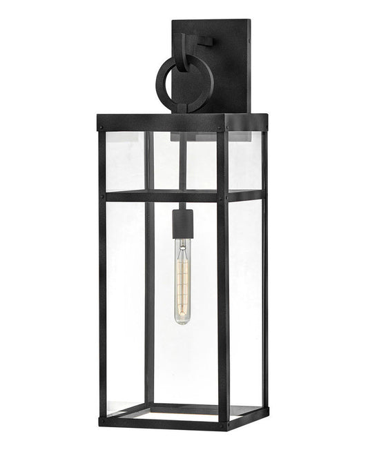 Hinkley Porter Outdoor Wall Lantern Aluminum, Gray, Aged Zinc
