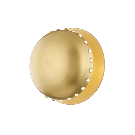 Hudson Valley Nash Flush Mount Aged Brass