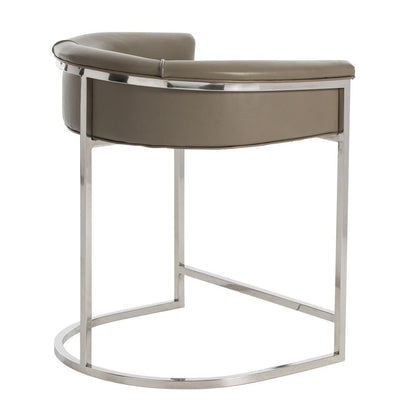 Calvin Leather Counter Stool Dove Leather