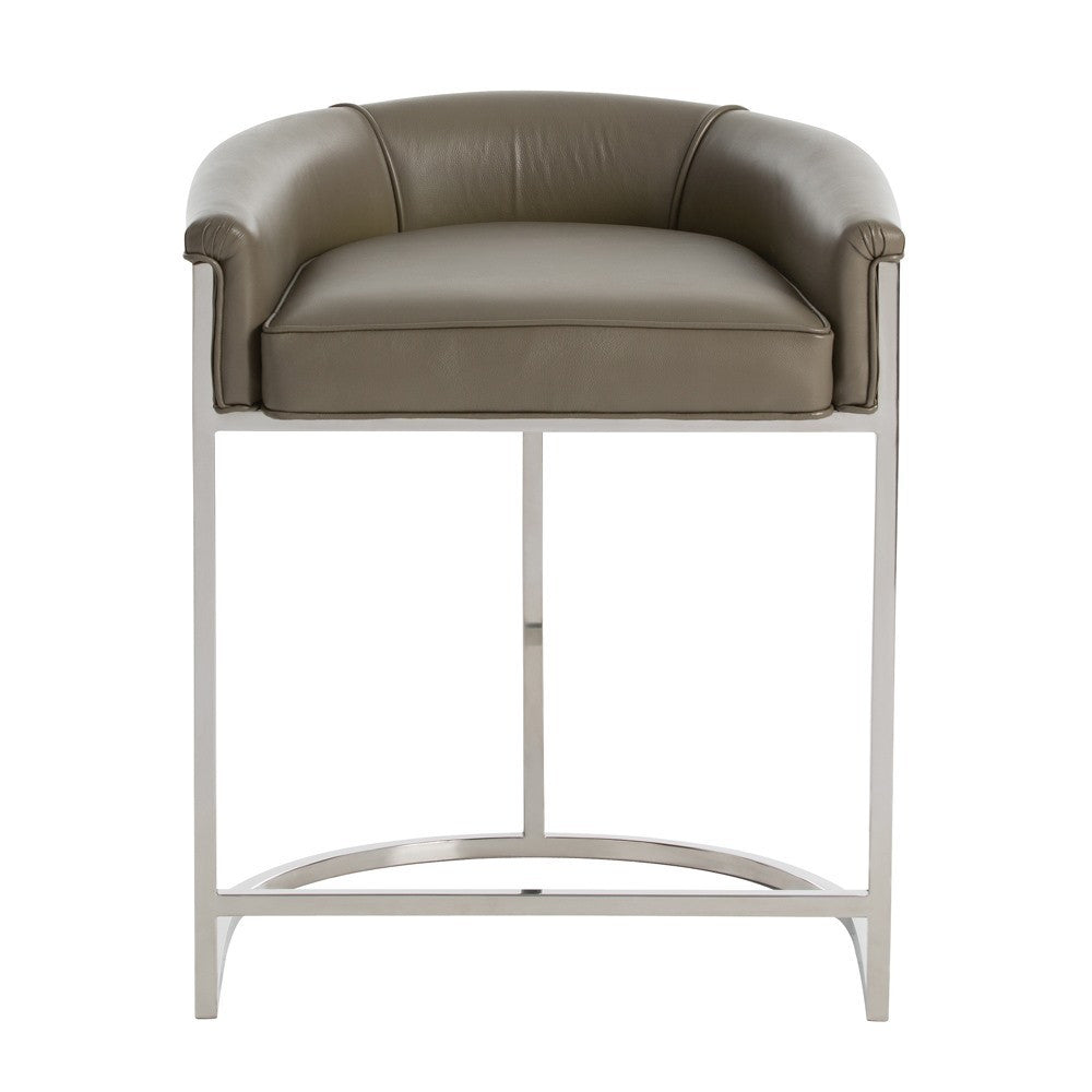 Calvin Leather Counter Stool Dove Leather