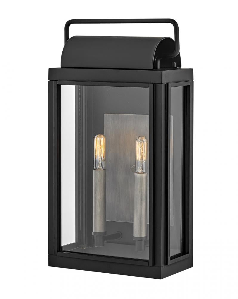 Hinkley Sag Harbor Outdoor Wall Lantern Aluminum, Black