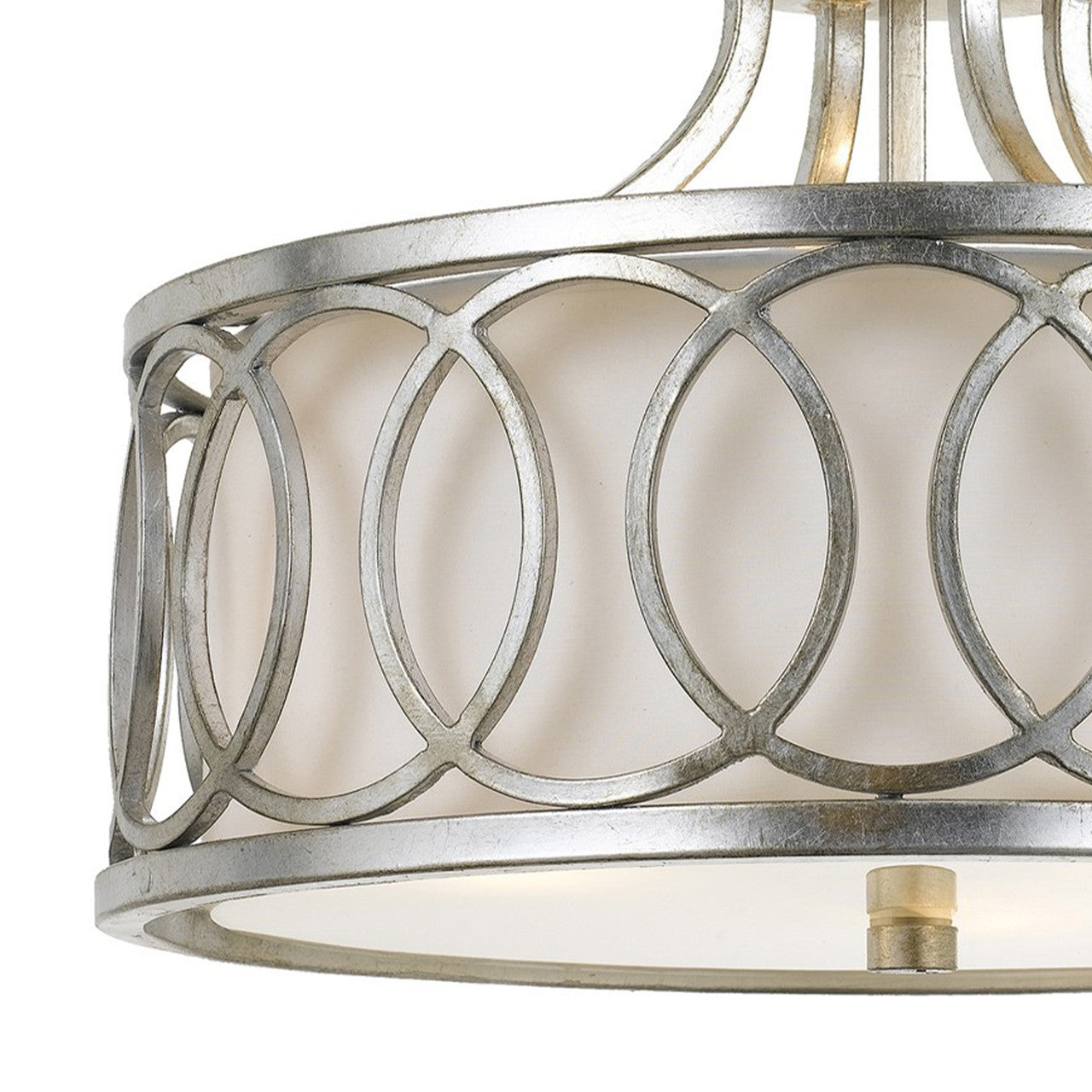 Crystorama Graham Semi Flush Mount Matte Black