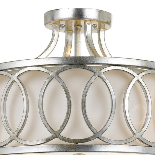 Crystorama Graham Semi Flush Mount Antique Gold
