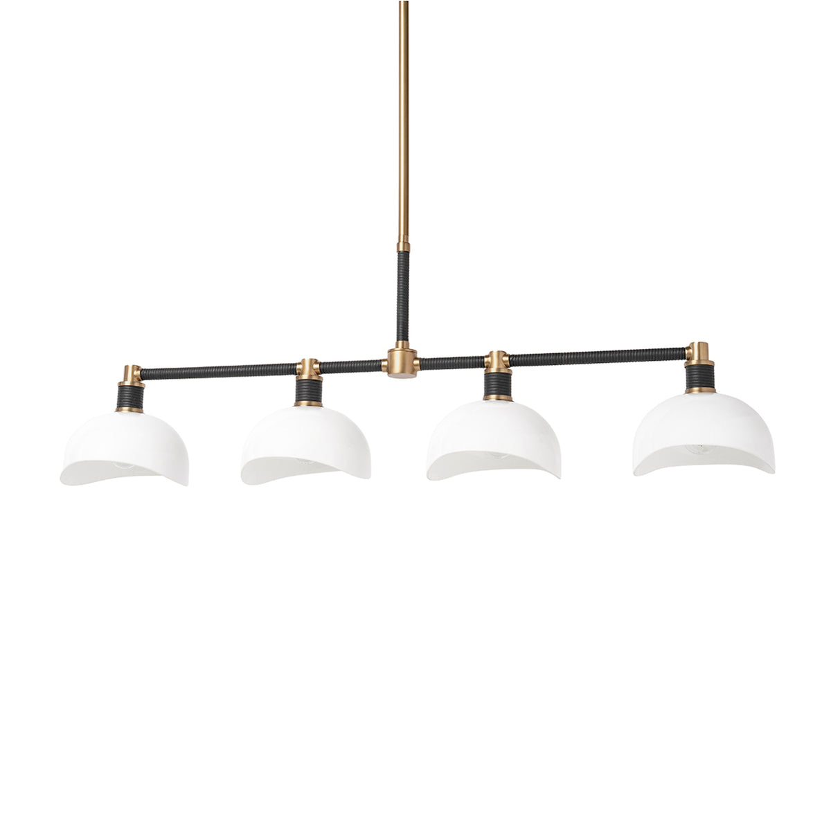Palecek Brooklyn Chandelier, Long - Black