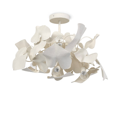 Palecek Claudia Semi Flush Mount - Textured White
