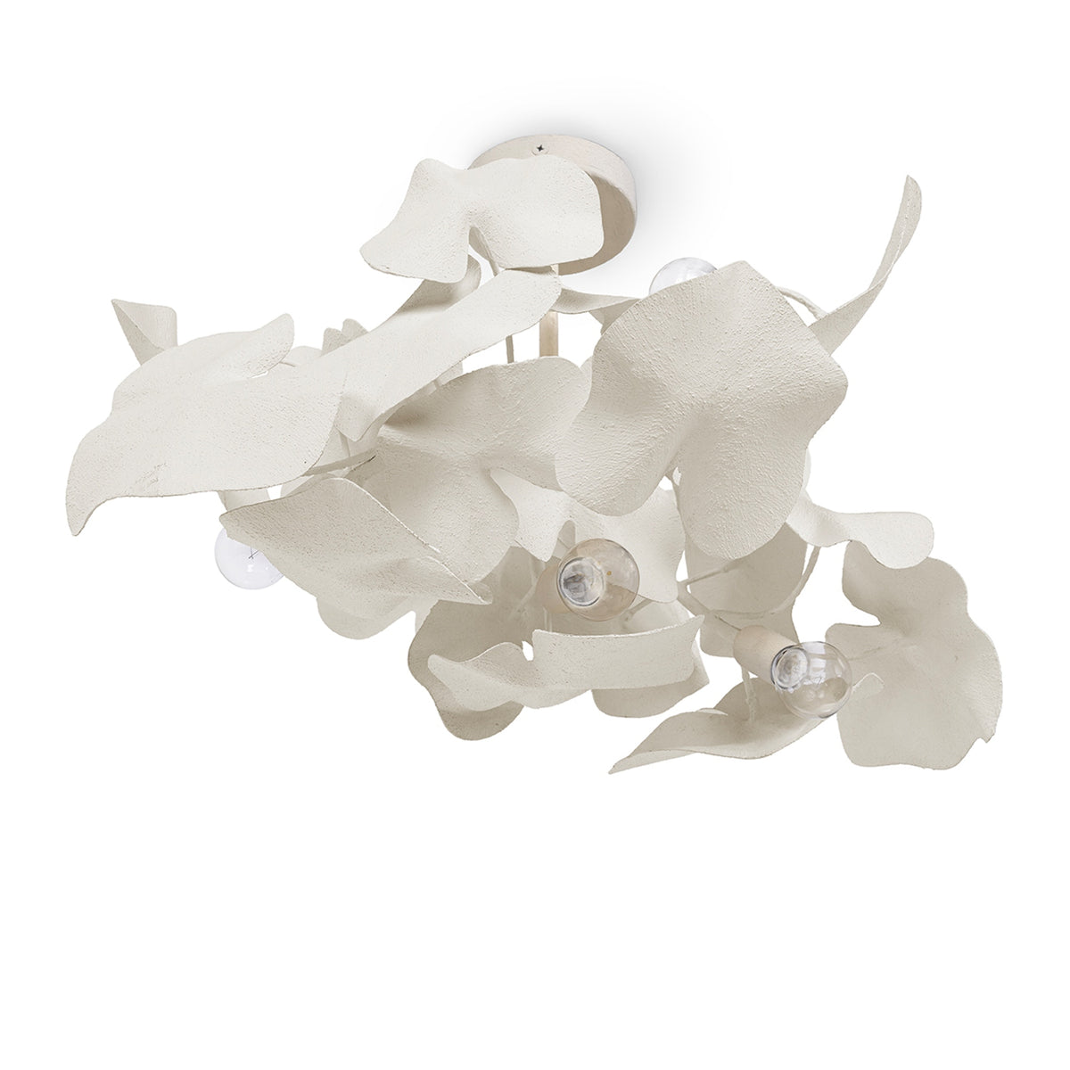 Palecek Claudia Semi Flush Mount - Textured White - view 2