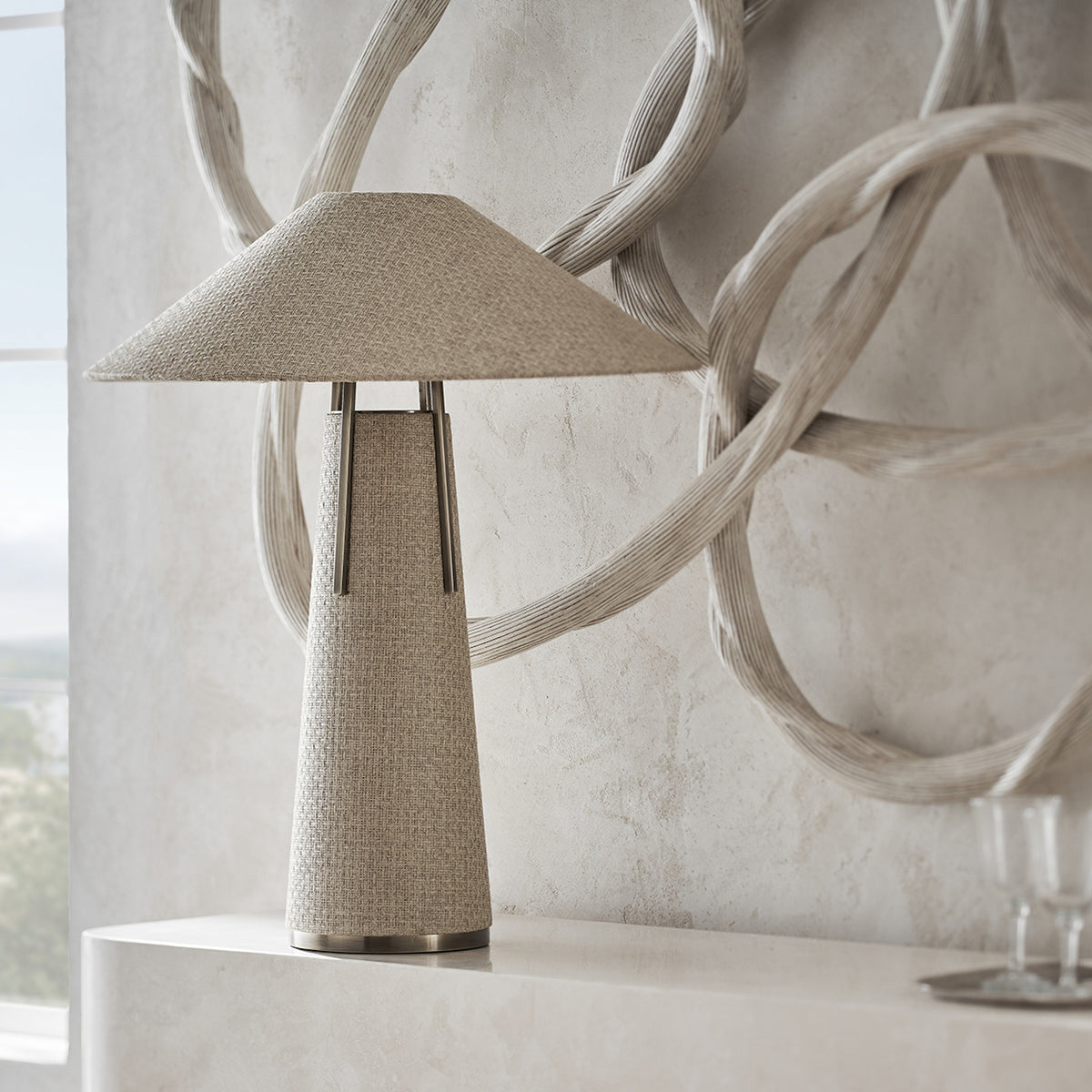 Palecek Torrey Table Lamp - Natural - view 3