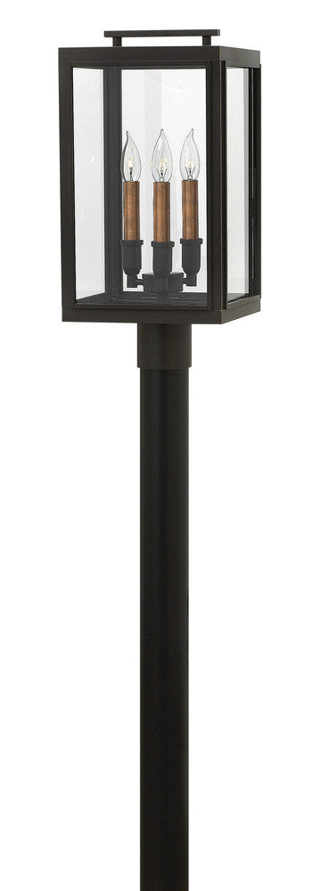 Hinkley Sutcliffe Outdoor Post Mount Lantern Oil-Rubbed Bronze