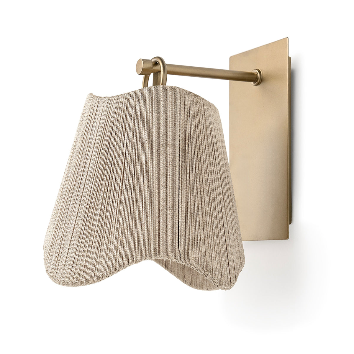 Palecek Seville Sconce - Antique Brass / Natural - view 2