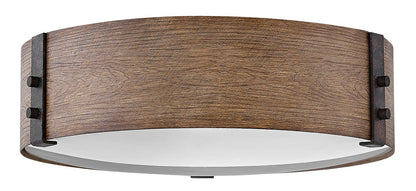 Hinkley Sawyer Outdoor Medium Flush Mount Wood, Sequoia