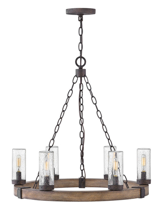 Hinkley Sawyer Outdoor Chandelier Rustic Bronze, Sequoia