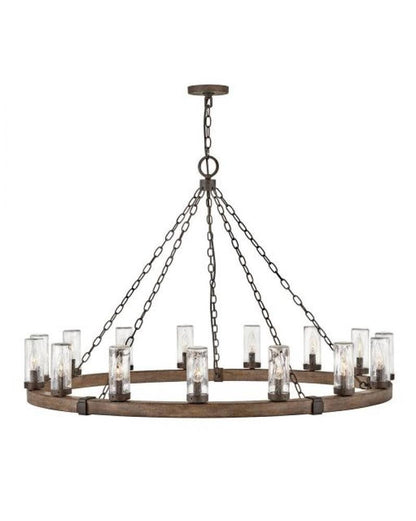 Hinkley Sawyer Extra Large Chandelier Sequoia with Iron Rust