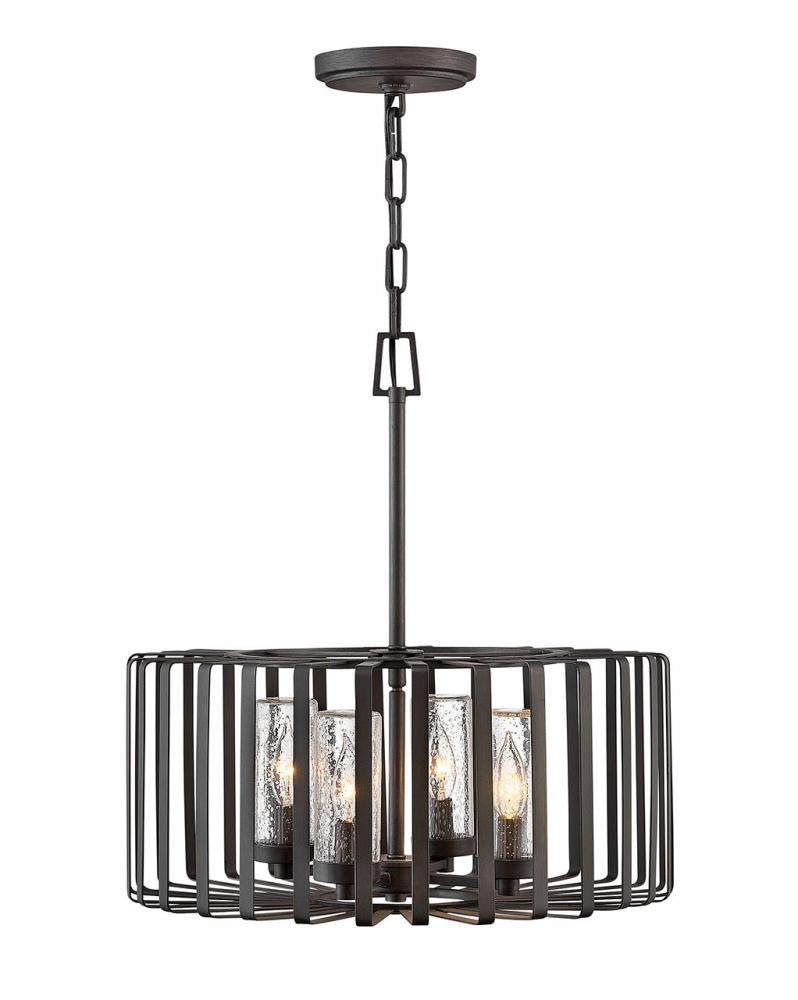 Hinkley Reid Outdoor Chandelier Gray, Steel, Brushed Graphite