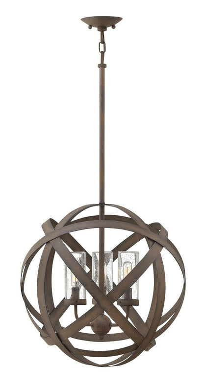 Hinkley Carson Outdoor Chandelier Vintage Iron