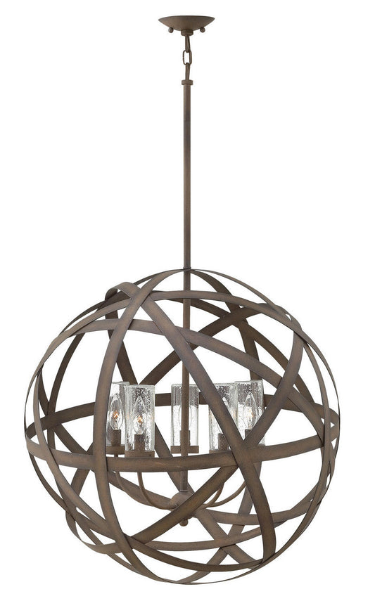 Hinkley Carson Outdoor Chandelier Vintage Iron