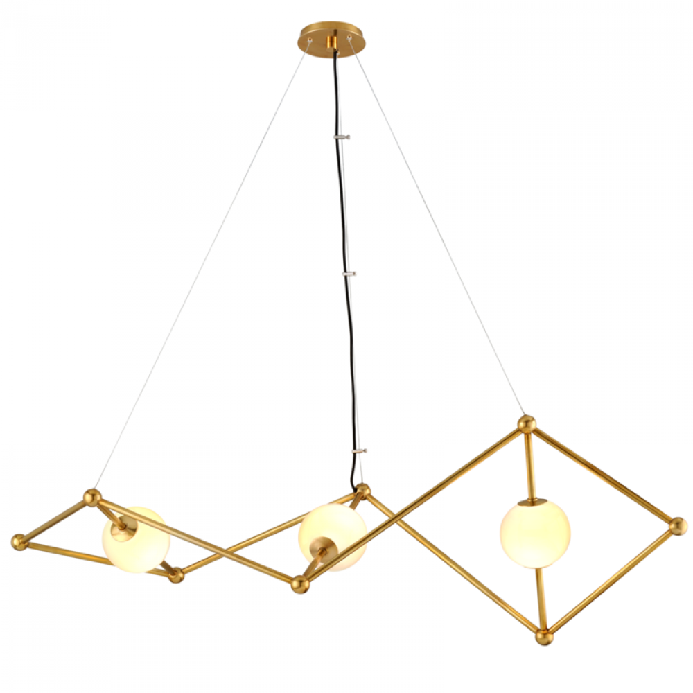 Corbett Bickley Linear Chandelier Brass