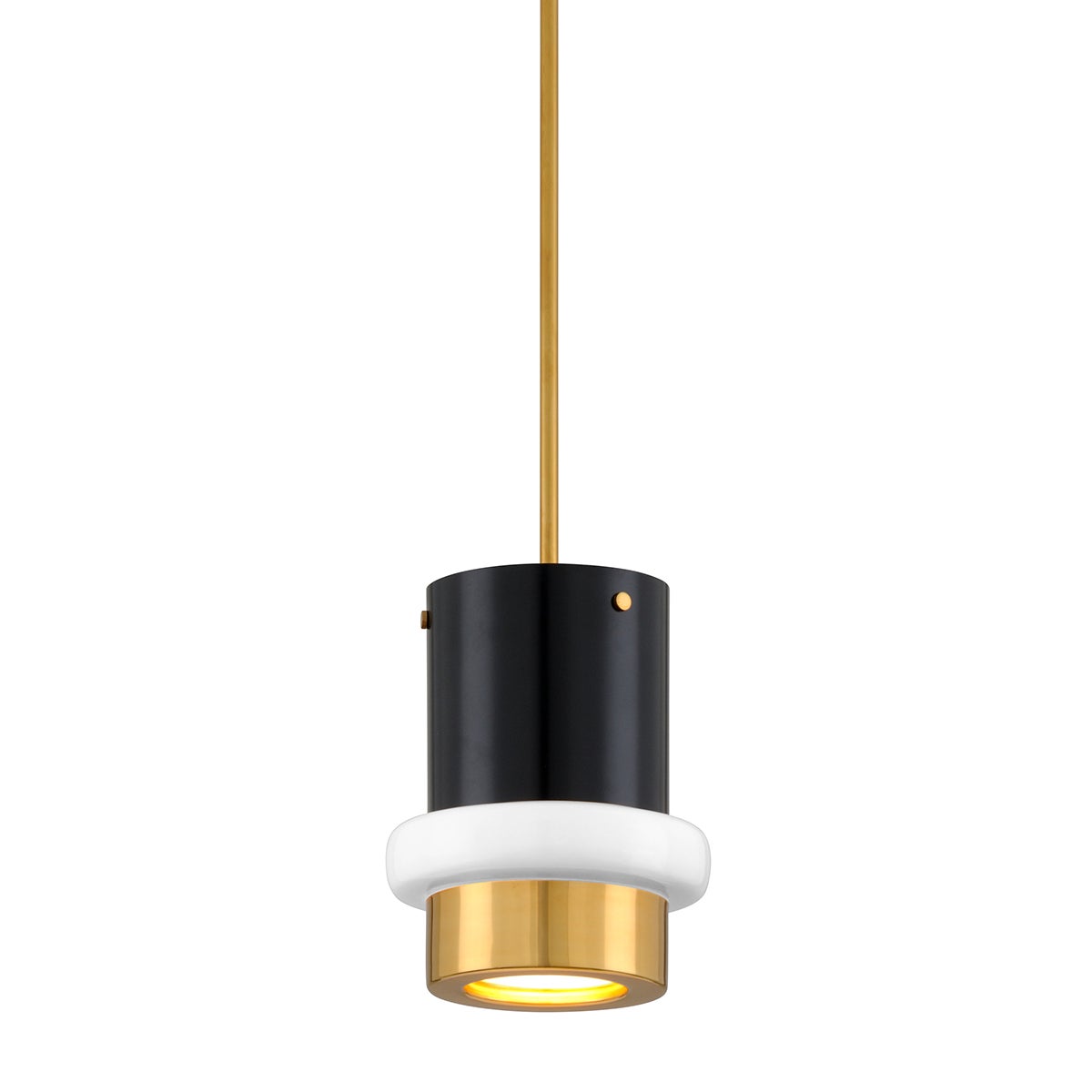 Corbett Beckenham Pendant Vintage Polished Brass/Black Brass