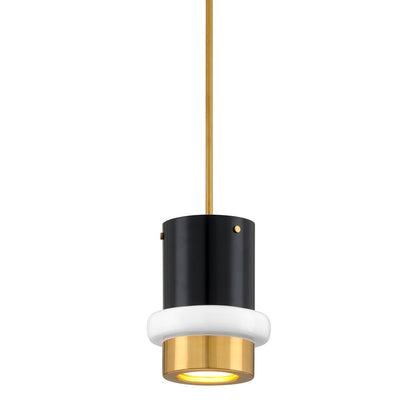Corbett Beckenham Pendant Vintage Polished Brass/Black Brass