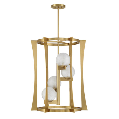 Darien 4-Light Pendant Warm Brass