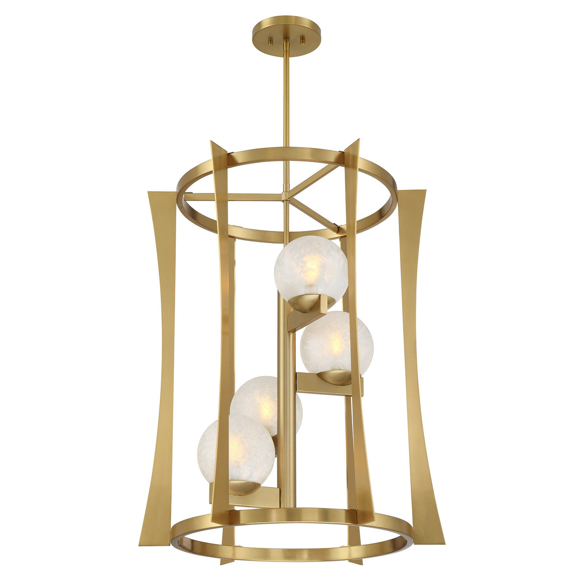 Darien 4-Light Pendant Warm Brass