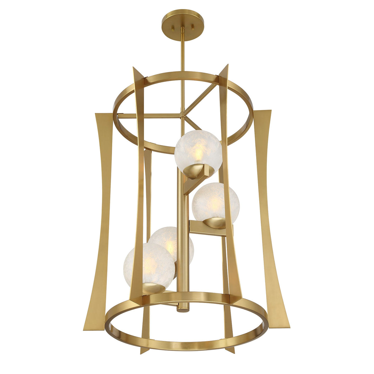 Darien 4-Light Pendant Warm Brass