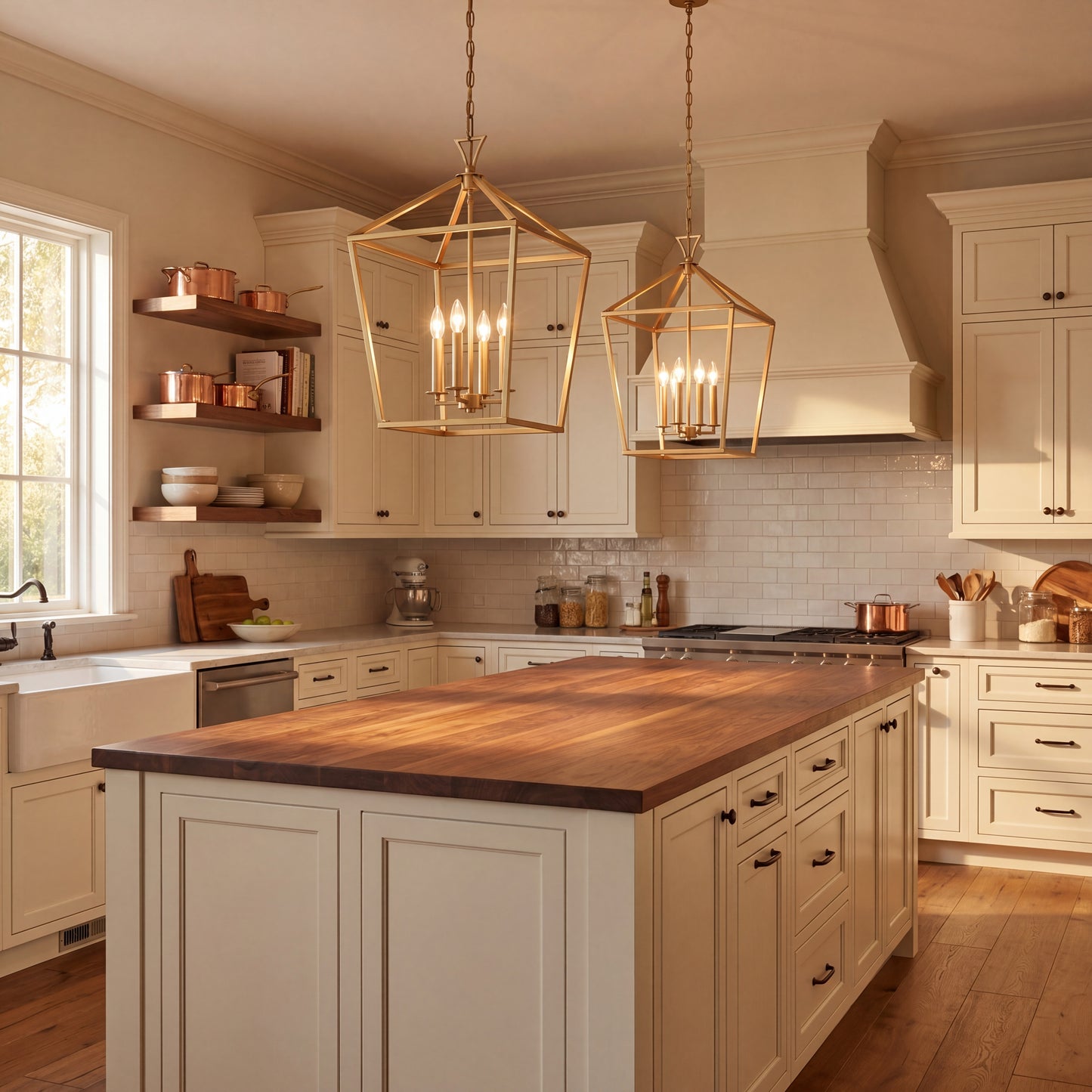 Townsend 4-Light Pendant in Polished Nickel