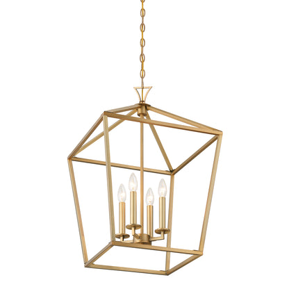 Townsend 4-Light Pendant in Polished Nickel