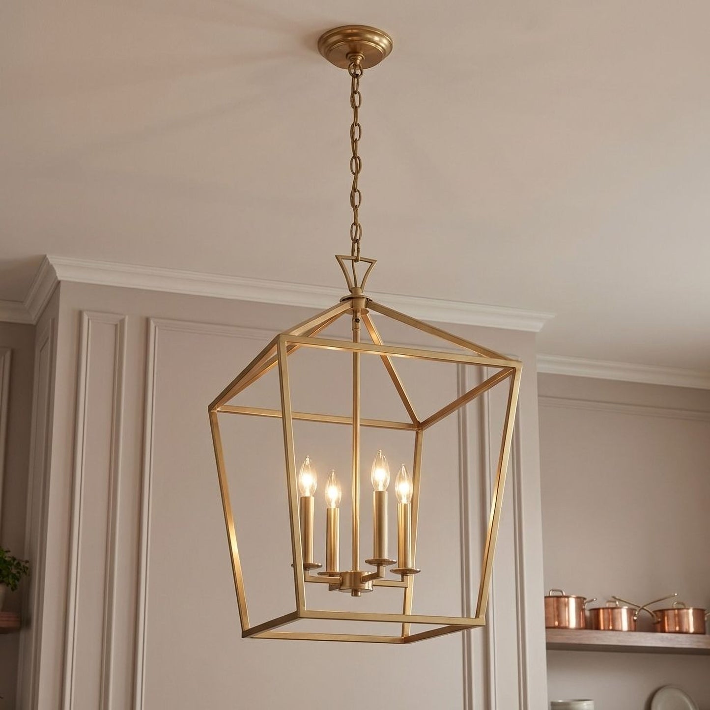 Townsend 4-Light Pendant in Polished Nickel