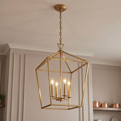 Townsend 4-Light Pendant in Polished Nickel