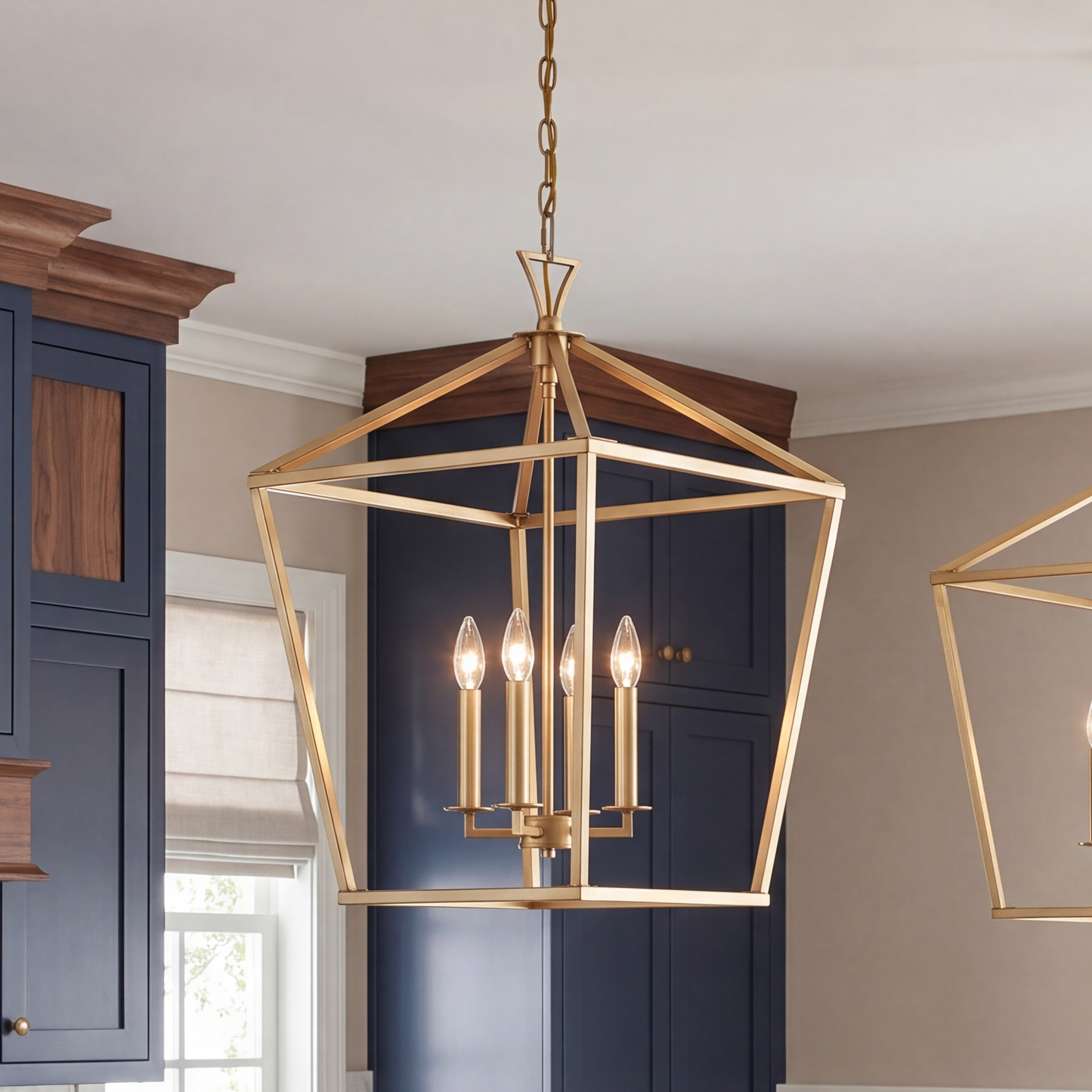 Townsend 4-Light Pendant in Polished Nickel