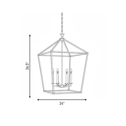 Townsend 6-Light Pendant in Warm Brass
