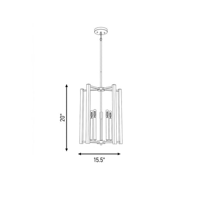 Benson 5-Light Pendant in Matte Black