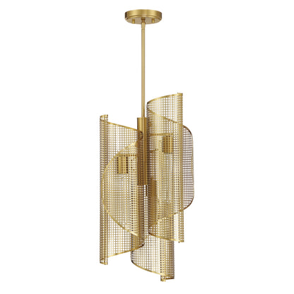 Hillbourne 3-Light Pendant in Warm Brass