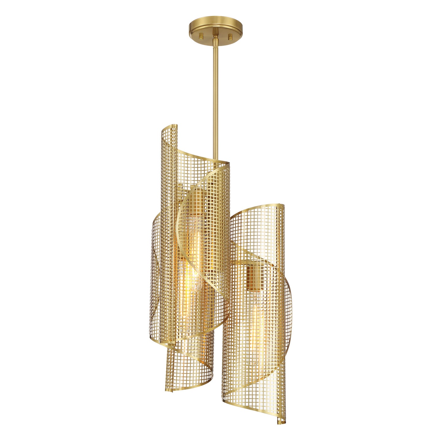 Hillbourne 3-Light Pendant in Warm Brass