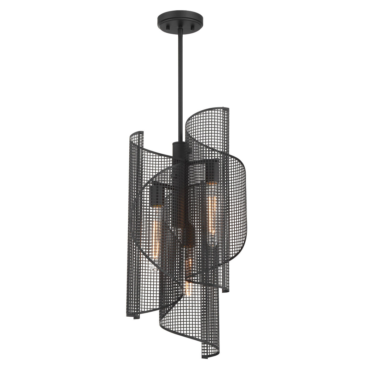 Hillbourne 3-Light Pendant Matte Black