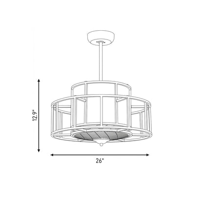Oslo 4-Light Fan D'Lier