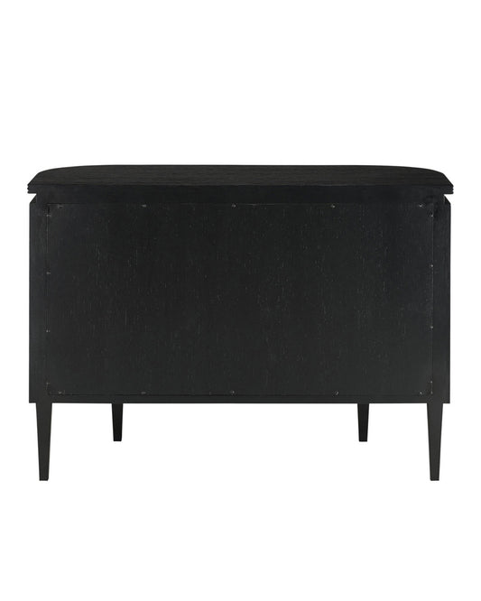 Briallen Black Demi-Lune Cabinet, Currey and Company 3000-0004