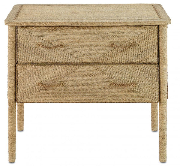 Currey and Company Kaipo Rope Two-Drawer Chest Natural