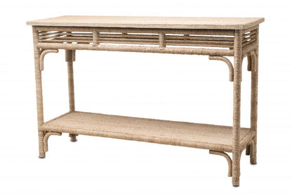 Currey and Company Olisa Rope Console Table Natural