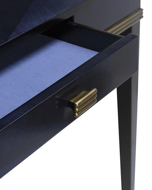 Kallista Blue Writing Desk, Currey and Company (3000-0123 NKFK)